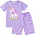 Little Hand Toddler Gril Pajamas Unicorn Summer 100% Cotton ShortSleeve Size 2t-7t