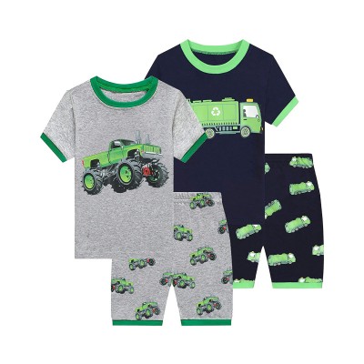 Little Hand Toddler Boys Garbage Truck Pajamas Casual Short Sets