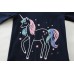 Little Hand Girl Pajamas Sets Unicorn 4-Piece Cotton Sleepwear Clothes Sets