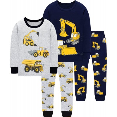 Little Hand Toddler Boy Pajamas Tractor Cotton Sleepwear 2-Piece Pjs