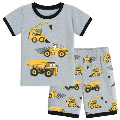 Little Hand Toddler Boys Pajamas Construction Truck Print Pajama Sets