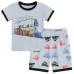 Little Hand Toddler Boys Train Pajamas Set Kids Summer Pjs Short Clothes