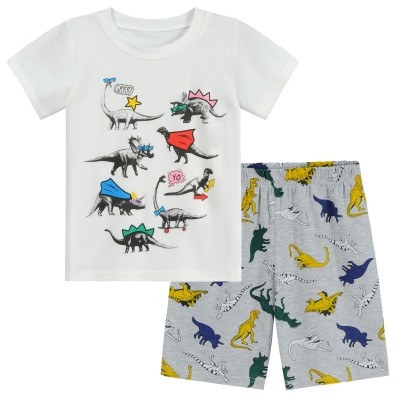 Little Hand Dinosaur Pajama Toddler Boy Pjs Kids Summer Short Sleepwear