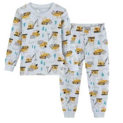 Little Hand Toddler Boys Pajamas Set Excavator Clothes Set Sleepwear Pjs