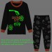 FEDPOP Halloween Skeleton Pajamas Kids Glow in the Dark Cotton Sleepwear Pjs Sets