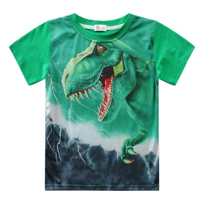 Little Hand Toddler Boys 3D T-Shirt Dinosaur Shortsleeve Summer Cotton Tops Tees