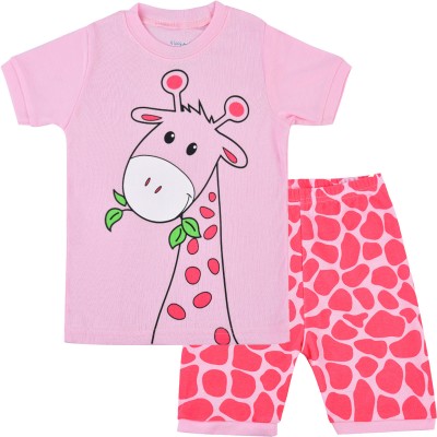Little Hand Pajamas Giraffe Sleepwear 100% Cotton Summer Short Toddler Pjs Clothes Size 2t-7t