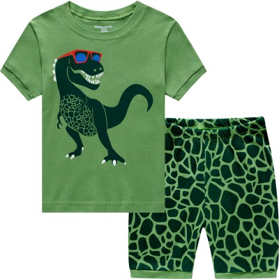 Little Hand Toddler Boys Pajamas 100% Cotton Short Sets Summer Dinosaur Size 2t-7t