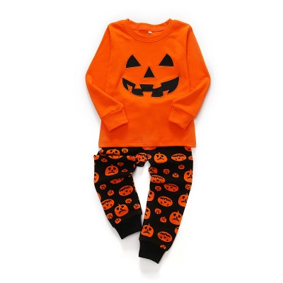 Little Hand Toddler Boys Pumpkin Pajamas Kids Halloween Clothes