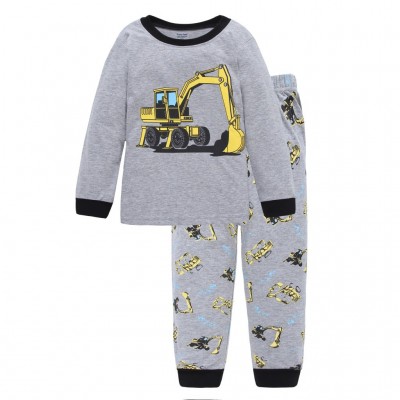 Little Hand Boys Pajamas Truck100% Cotton Kids 2 Piece Pjs Sleepwear Toddler Boy Clothes Sets