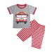 Little Hand Toddler Boys Summer Sleepwear Firetruck Pjs Sleepwear