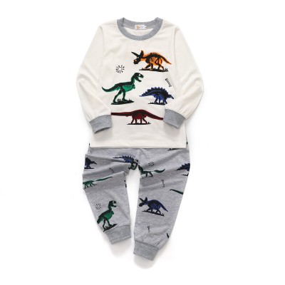 Little Hand Toddler Boy Dinosaur Long Sleeve Top & Long Pants 100% Cotton Pajama Set