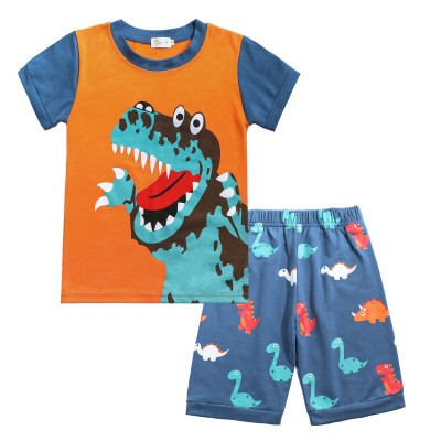 Little Hand Toddler Boy 100% Cotton Dinosaur Pajamas Short Sets Clothes for Boys