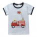 Little Hand Toddler Boys Pajamas Summer Short Sets Fire Truck 100% Cotton Size  2t-7t