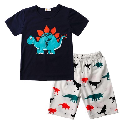 Little Hand Toddler Boys Dinosaur 2 Piece Pajamas Sleepwear Pjs