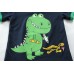 Little Hand Toddler Boy Green Dinosaur Pajamas 100% Cotton Short Sleeve Size