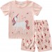 Little Hand Toddler Gril Unicorn Pajamas Set Summer ShortSleeve Pjs Clothes For Girl Size 2t-7t