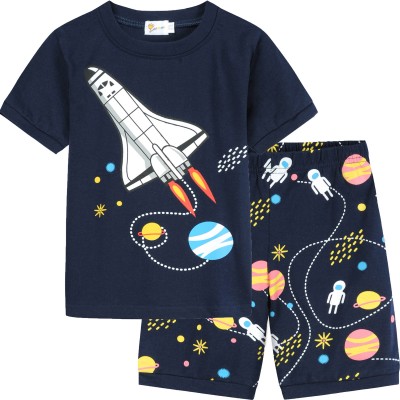 Little Hand Toddler Boys Pajamas 2 Piece Rockets Pjs Short Sets Summer size 2-7 T 