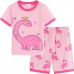 Little Hand Toddler Gril Dinosaur Pajamas 100% Cotton ShortSleeve Pjs Size 2t-7t