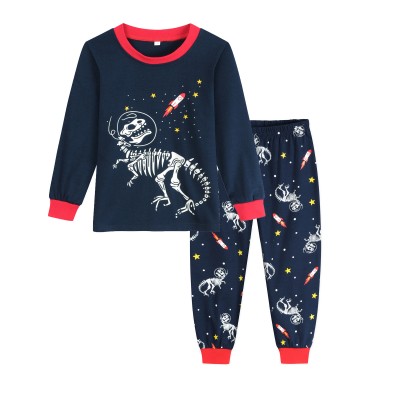 Little Hand Toddler Boys Pajamas Dinosaur 100% Cotton Sleepwear Pjs Sets Long Sleeve Jammies 2t-7t