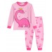 Little Hand Toddler Girls Dinosaur Pajamas Set 100% Cotton Long Sleeve Pjs