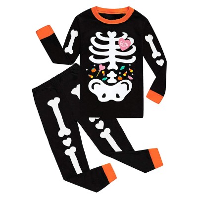 Little Hand Toddler Boys Skeleton Glow-in-The-Dark Halloween Pajamas Sleepwear