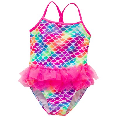 Little Hand Toddler Girls One-Piece Bathing Suits Swimsuits Crossback Novelty Swimwear