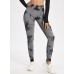 Little Hand Womens Leggings Tie-dyed Yoga Pants High Waisted Gray