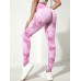 Little Hand Woman High Waisted Yoga Pants Tie-dyed Leggings Purple