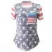 Womens American Flag Shirts Summer Short Sleeve USA Graphic Tees Shirts